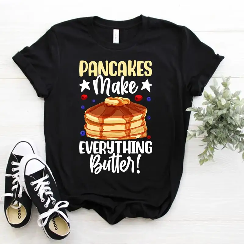 Divertida máquina para hacer tortitas, pastel para niños, panqueques, hacer todo, camiseta de mantequilla, talla S 5xl