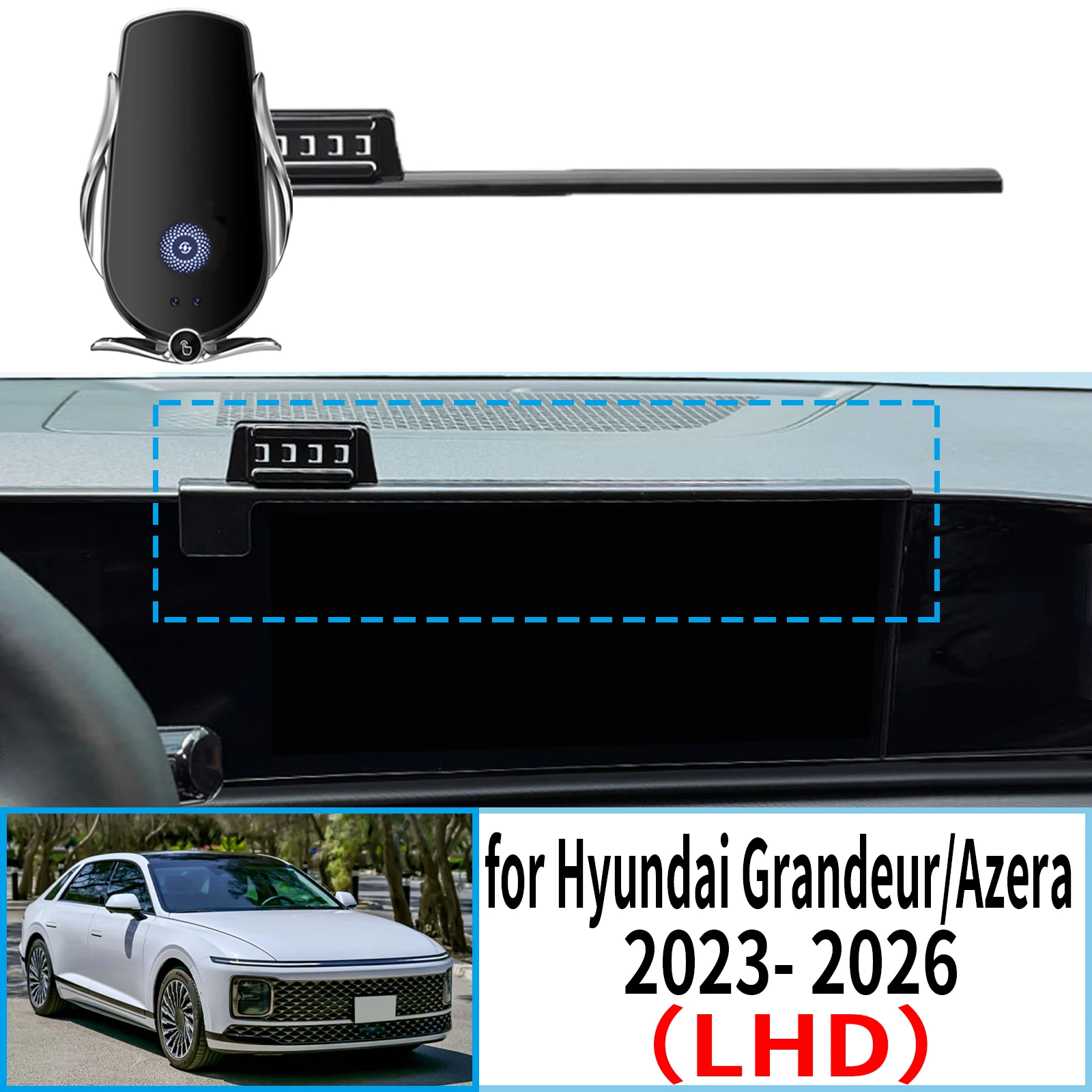 

for Hyundai Grandeur Azera GN7 2023-2026 Navigation Bracke Screen Base Phone Holder Mount Car ​​accessoires