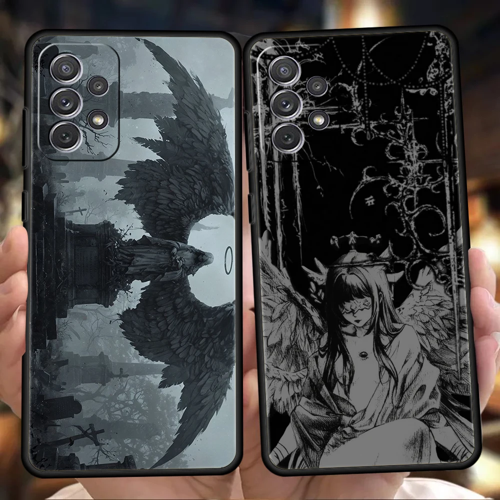 Dark Angels Phone Case for Samsung Galaxy A17 A15 A13 A22 A23 A25 A32 A33 A35 A51 A53 A55 A71 A72 5G SOFT TPU Shell Fundas Capas