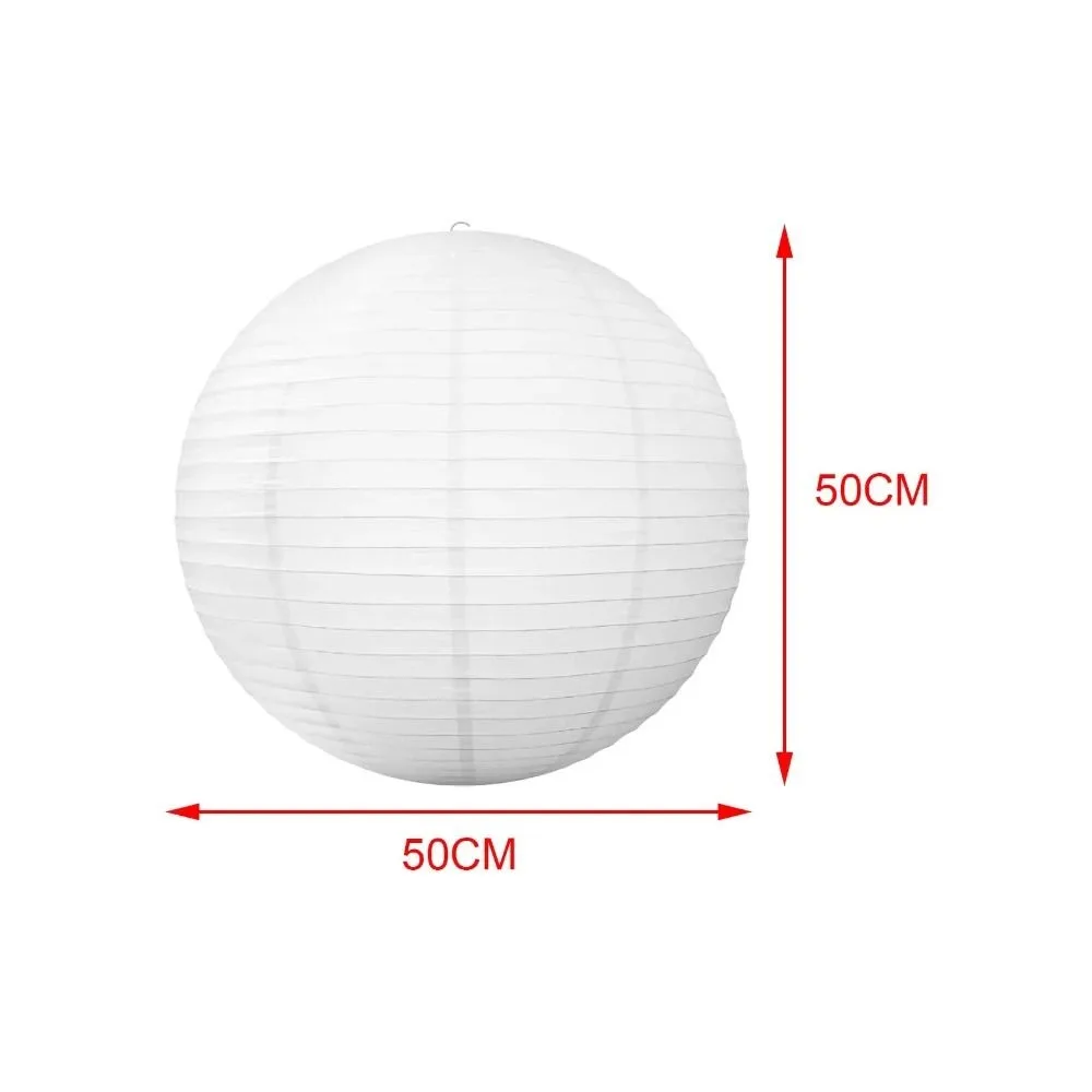 Round Paper Lampshade Hanging Classic Ceiling Light Cover Modern Vintage Pendant Light Lamp Cover Home Restaurant