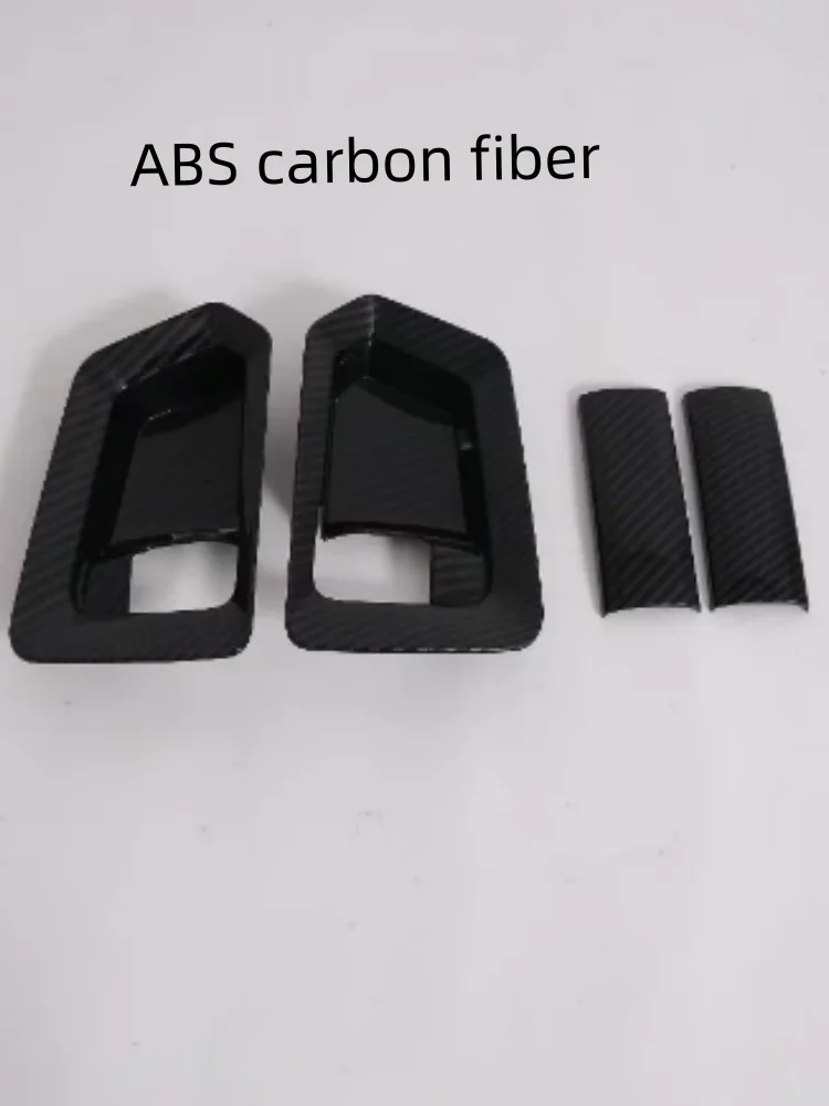 For Toyota HiAce Granvia Commuter 2019 2020 2021 2022 2023 Carbon Car Inner Door Handle Bowl Cover Trim Interior Accessories