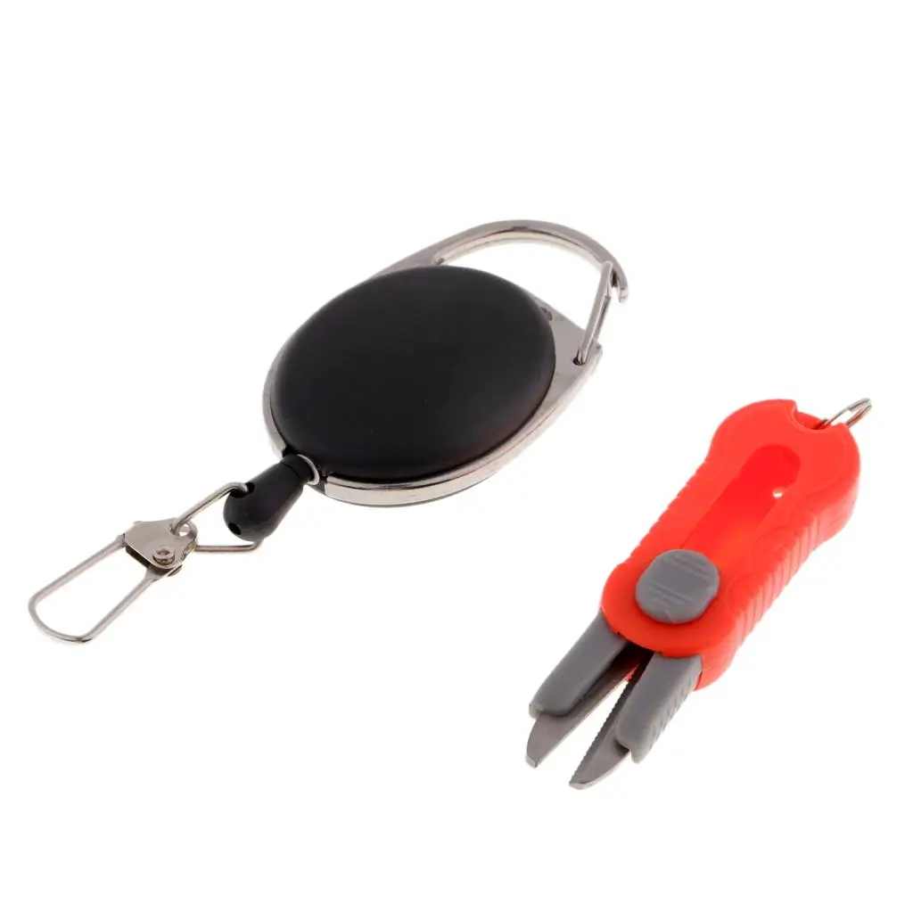 Fly Fishing Tool Combo with Mini Tube Pipe Cutter and Retractable Key Clip for Outdoor Anglers
