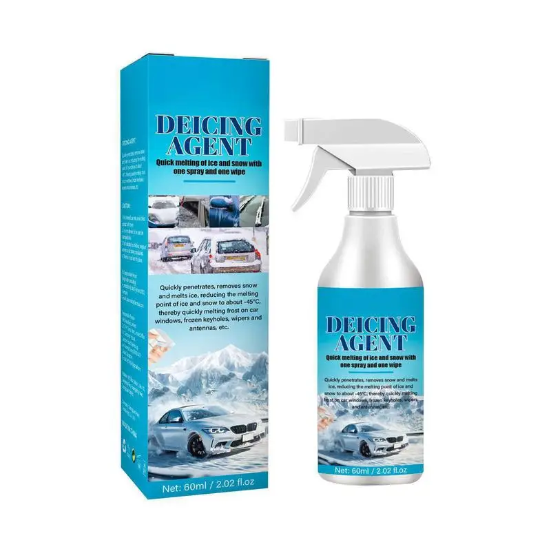 Automotive Glass Deicing Agent Auto Defroster Ice Melt Spray Winter Accessories Windshield Ice Removal Spray Auto Defrosting