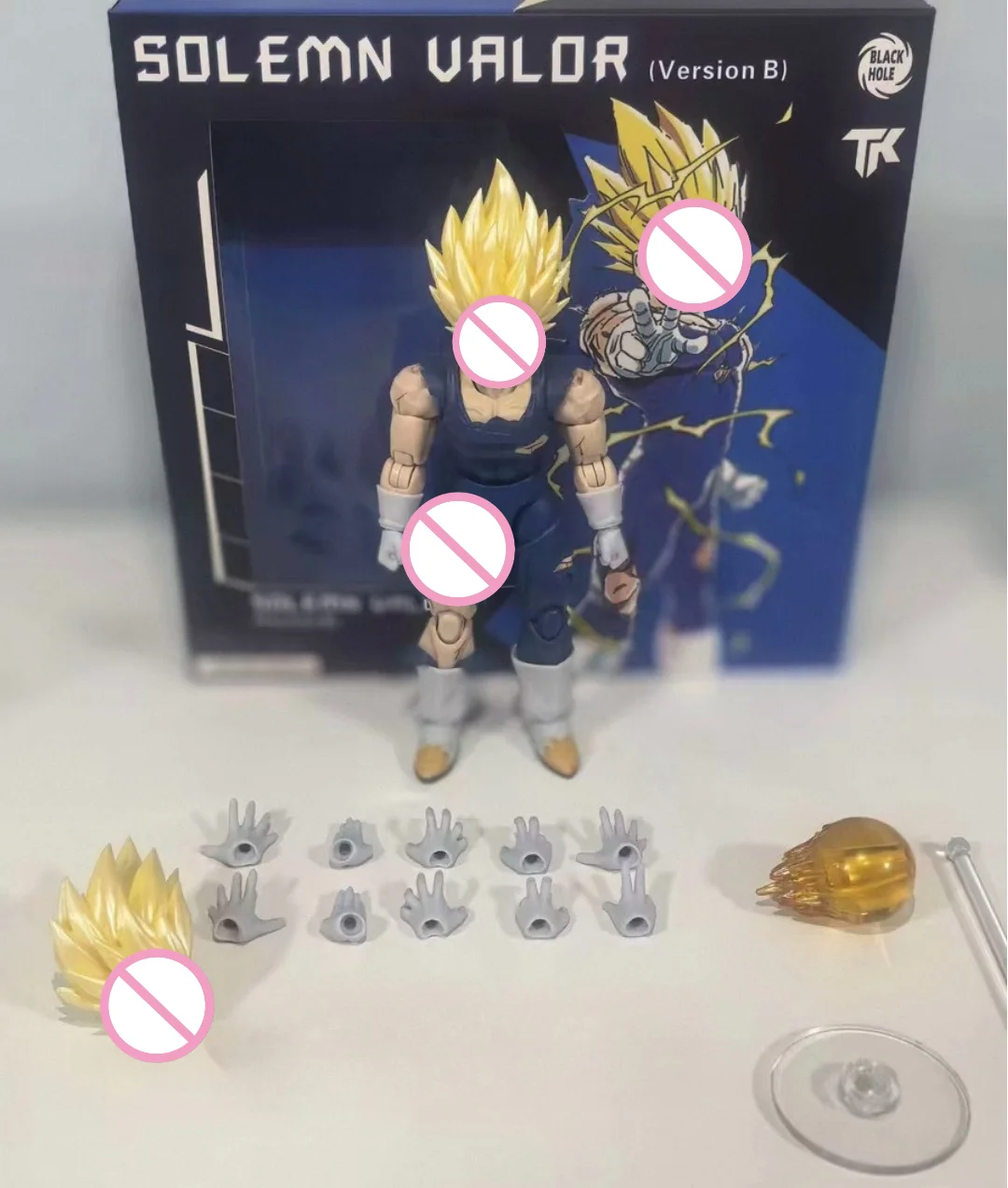 In Stock Air&OQ Studio DBZ Super Saiyan SSJ Majin Vegeta Head Accessories Vegeta Action Figures Custom Heads Kit Toys Gifts