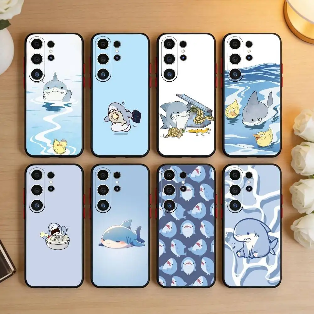 

J-Cute Shark Phone Case For Samsung S26,S25,S24,S23,S22,S21,S20,S30,Ultra,Plus,Fe,Note,5G Black Cover