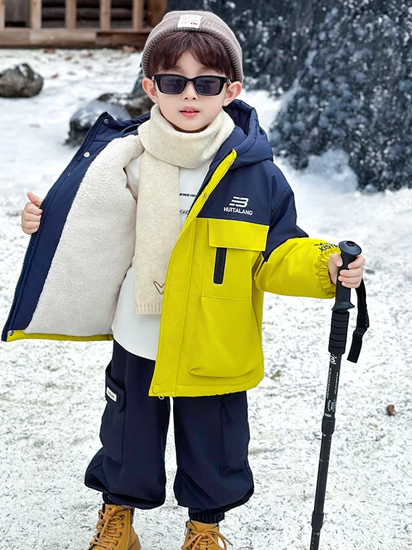 

Мужская утепленная хлопковая куртка с капюшоном на флисовой подкладке, ярко-синяя, зимняя, модная, молодежная, повседневная, с длинными рукавами, на молнии