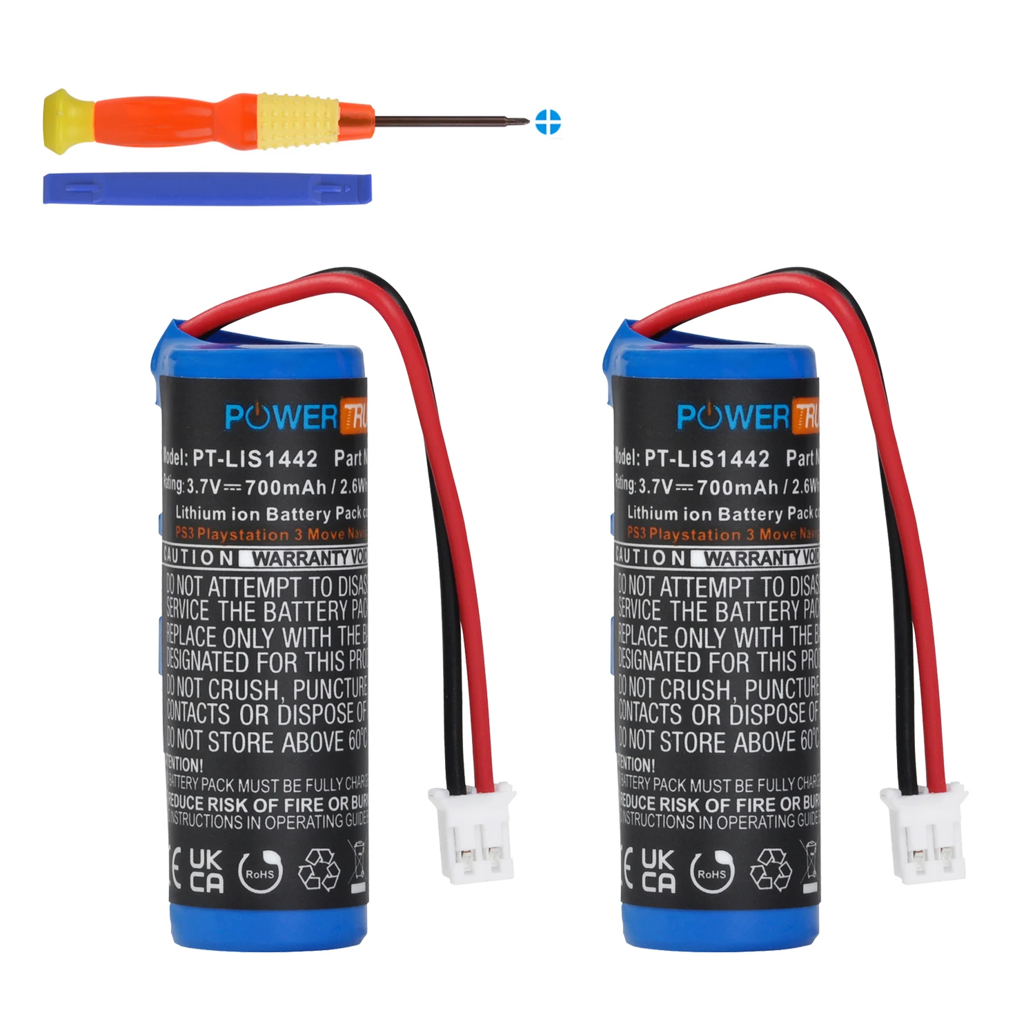 2Pcs LIS1442 Replacement Battery for Sony 4-180-962-01 CECH-ZCS1E Move Navigation,Playstation Move Navigation Controller