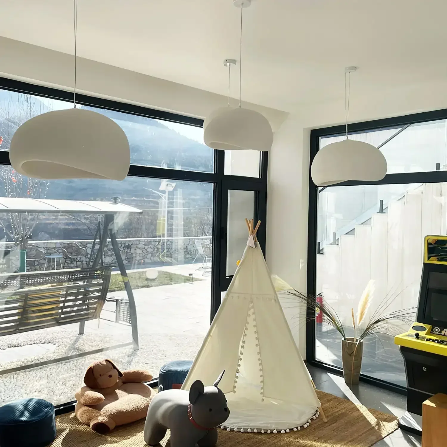 Handmade Wabi Sabi LED Chandelier Modern Japanese Style Suspension Light for Restaurant Kitchen Island Cafe Loft Interior Decor