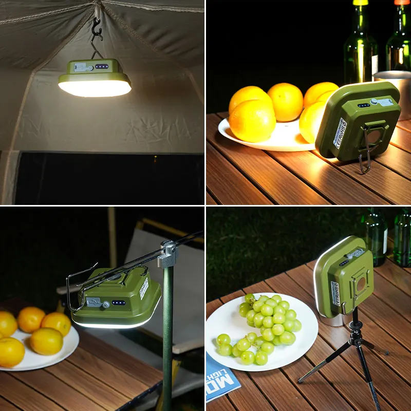 Imagem -04 - Moslighting-solar Camping Lantern Hang Tent Lamp Holofote Solar Recarregável Rápido ao ar Livre Ip65 Impermeável Iluminação de Reparação do Trabalho