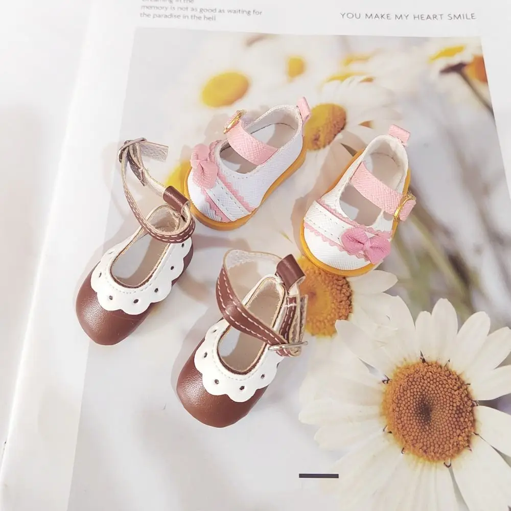 High Quality Casual Wear Doll Shiny Shoes Fashion DIY Pink Leather Shoes Doll Gift Toys 20cm Cotton Doll/1/12 Dolls