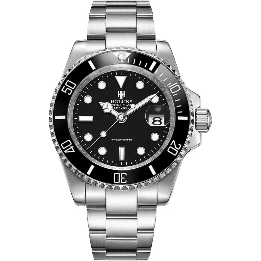 

Роскошные мужские автоматические часы GMT с сапфировым стеклом, водонепроницаемые, из нержавеющей стали, светящиеся, деловые часы