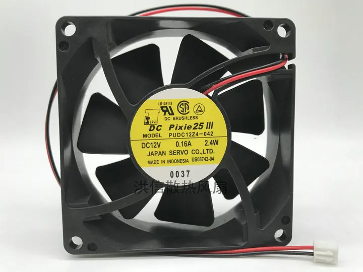 

SERVO PUDC12Z4-042 DC 12V 0.16A 80x80x25mm 2-Wire 80mm Cooling Fan