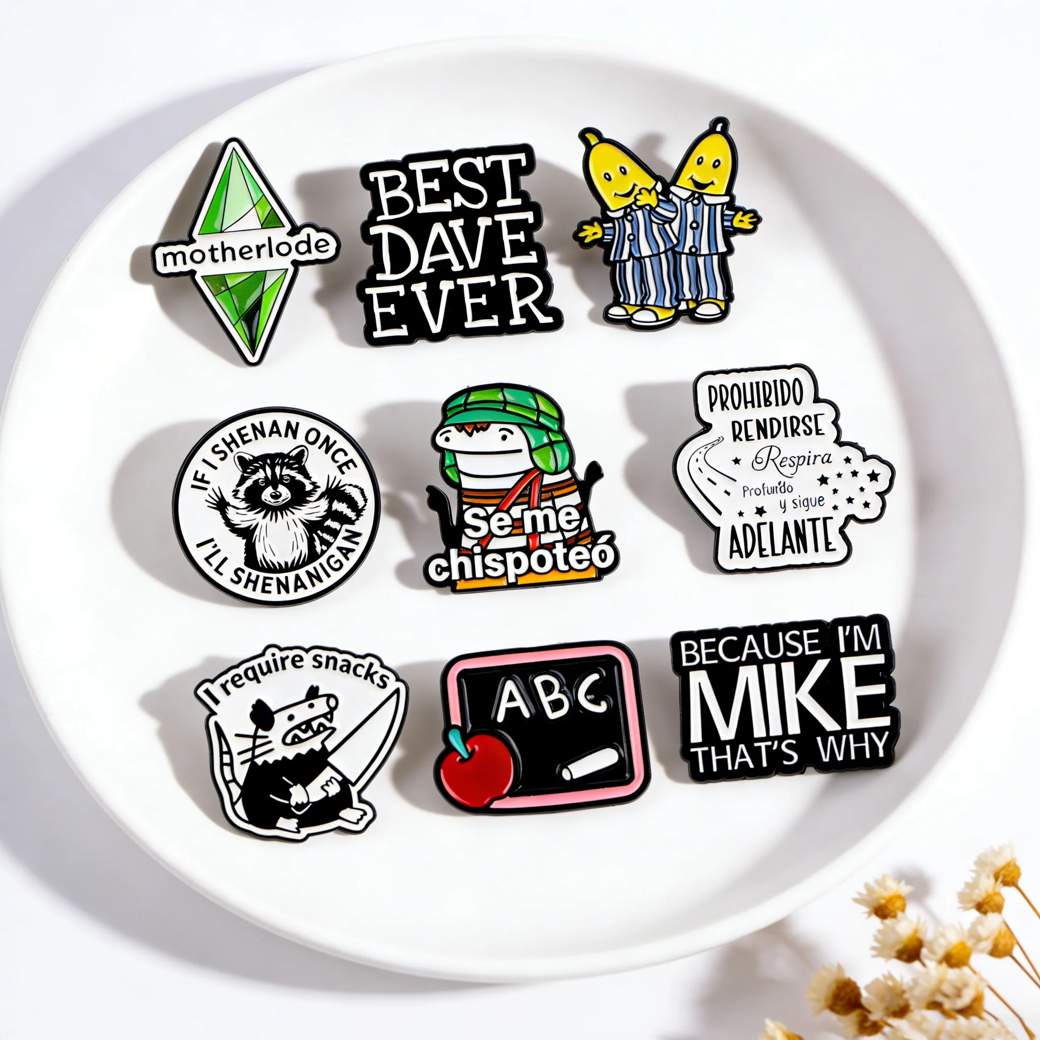 Teacher Quote Enamel Pin Spanish Quotes Badges on Backpack Opossum Brooches Hat Lapel Pins Cosplay Accessories Gifts