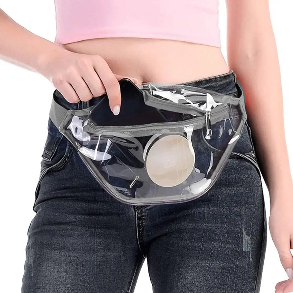 Waterproof Waist Pack Transparent PVC Waterproof Phone Pouch Waist Strap Fanny Pack Bag Floating Women Men for Swimming ﻿