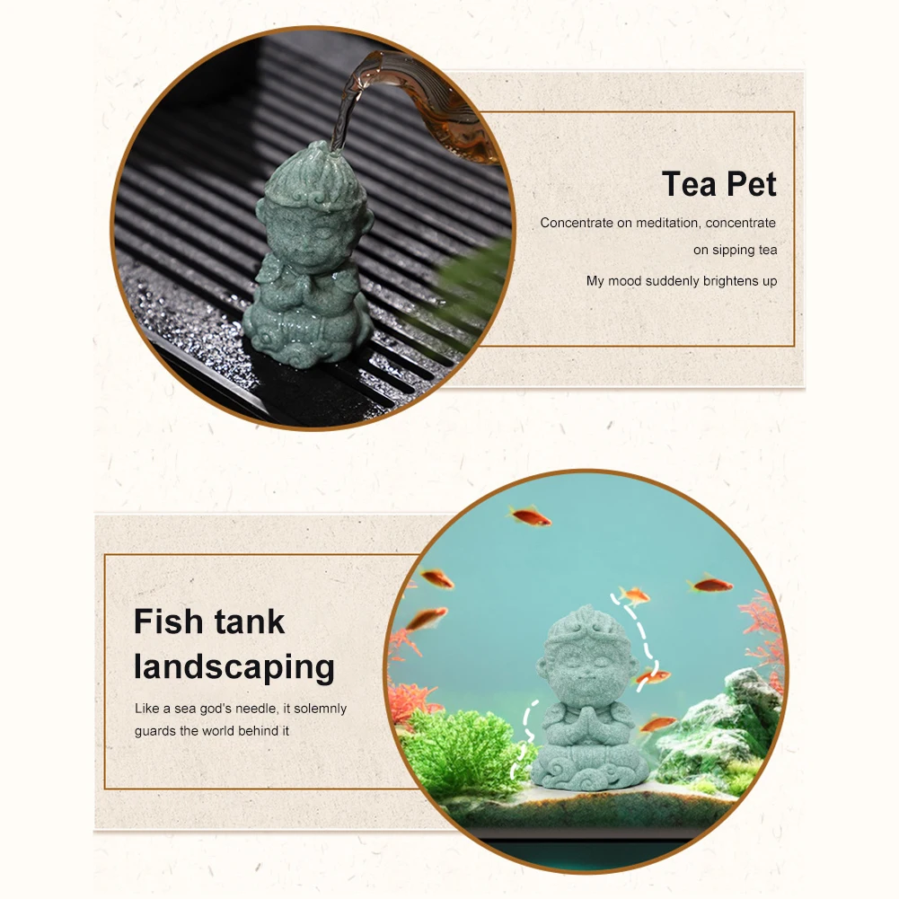 Table Sun-Wukong Decoration Resin Monkeys King Statue Wukong Buddha Statue Chinese Myth Wukong Decor for Home Zen Decor