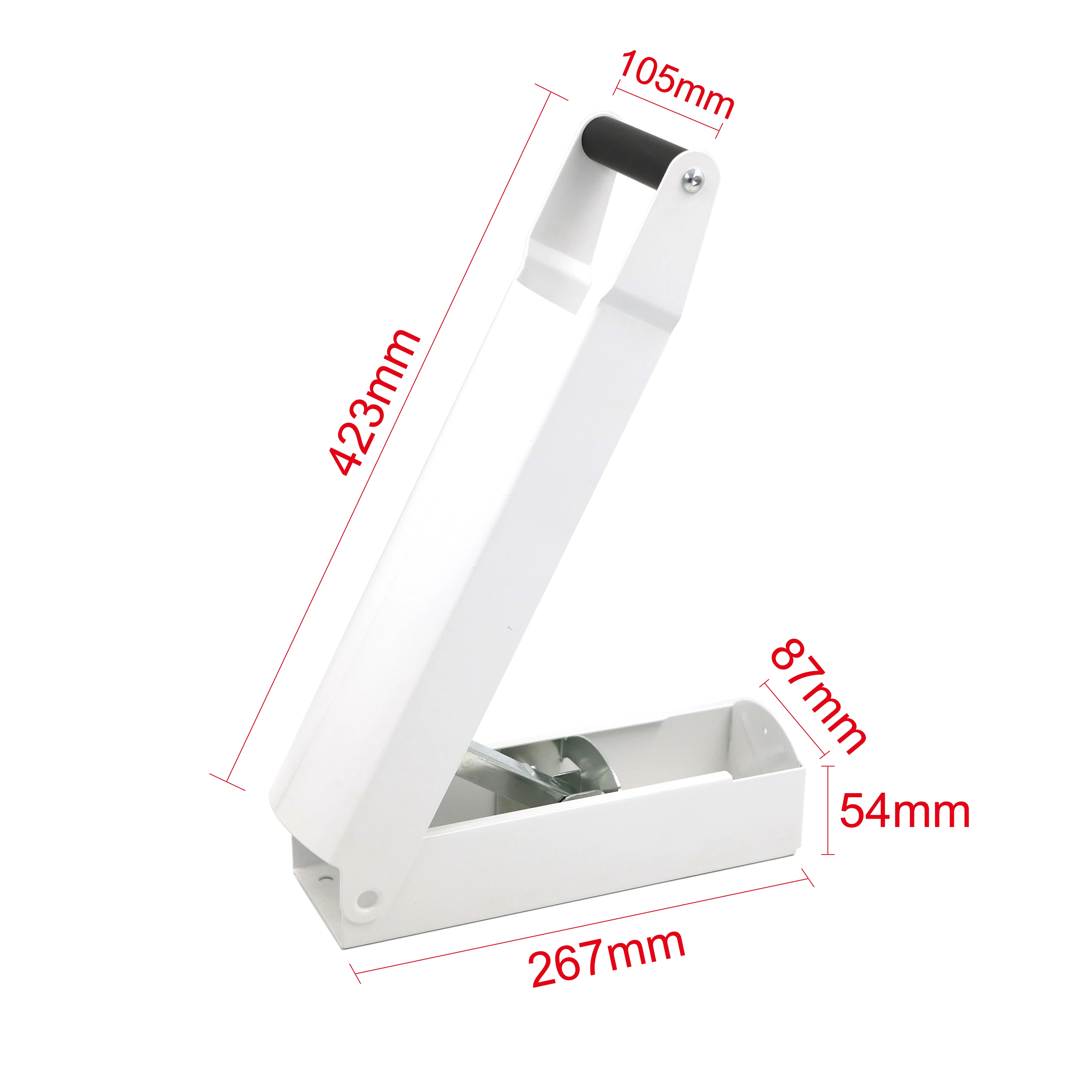 علبة كسارة يدوية بيضاء شديدة التحمل مثبتة على الحائط لإعادة التدوير