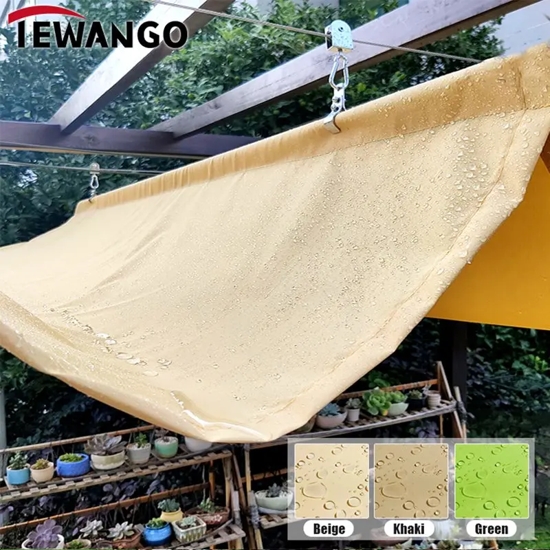 Wave Telescopic Rainproof Sail Sunshade Shelter Swimming Pool Sun Shading Screen Retractable Canopy Garden Stretchable Awning