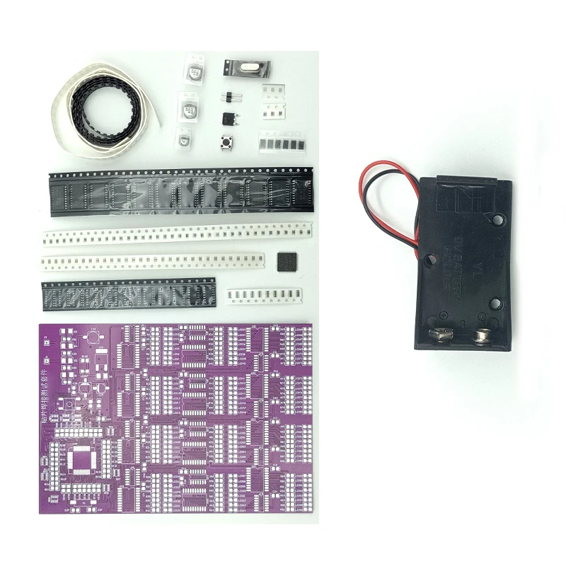 SMD-Komponenten, Lötübungs-Testkit, 300-teilig, LED-Leiterplatte, FR-4 PCB-Material, sequentiell blinkend, DC9V, mehrschichtig, El