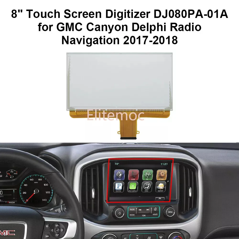 

8' 55 Pin Touch Screen Digitizer DJ080PA-01A For Chevrolet GMC MYLINK Navigation Replacement
