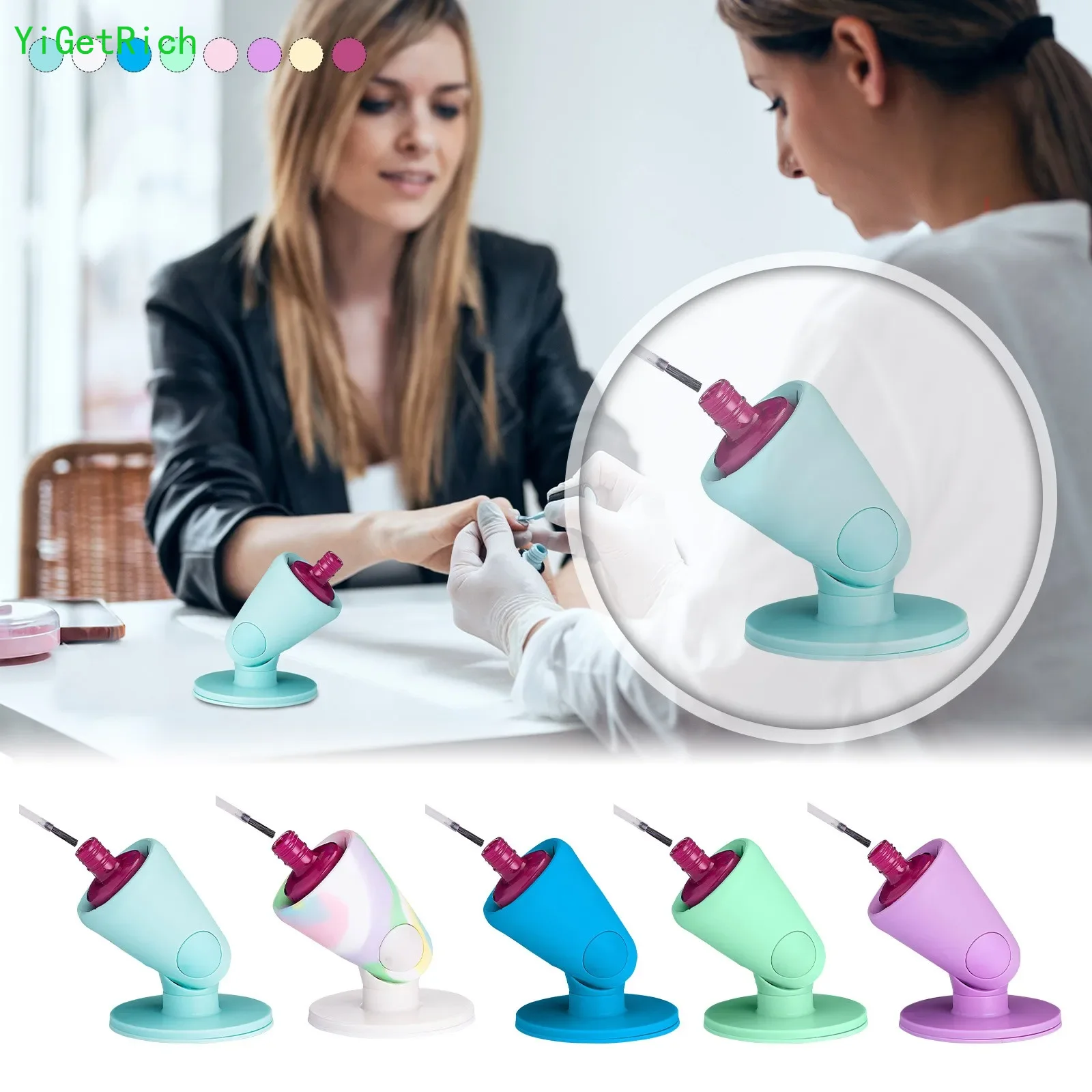 New Rotatable Nail Polish Holder Festival Gifts Nail Tools Multiple Colors Simple And Convenient Nail Polish Holder