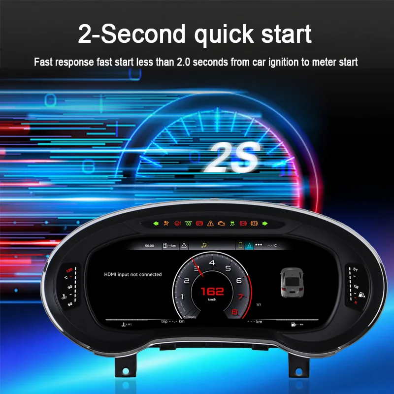 Digital Instrument Cluster For Audi A3 2014-2020 CarPlay Android Auto Speedometer, Dashboard, Gauge, 12.3'' HD Virtual Cockpit L view 5