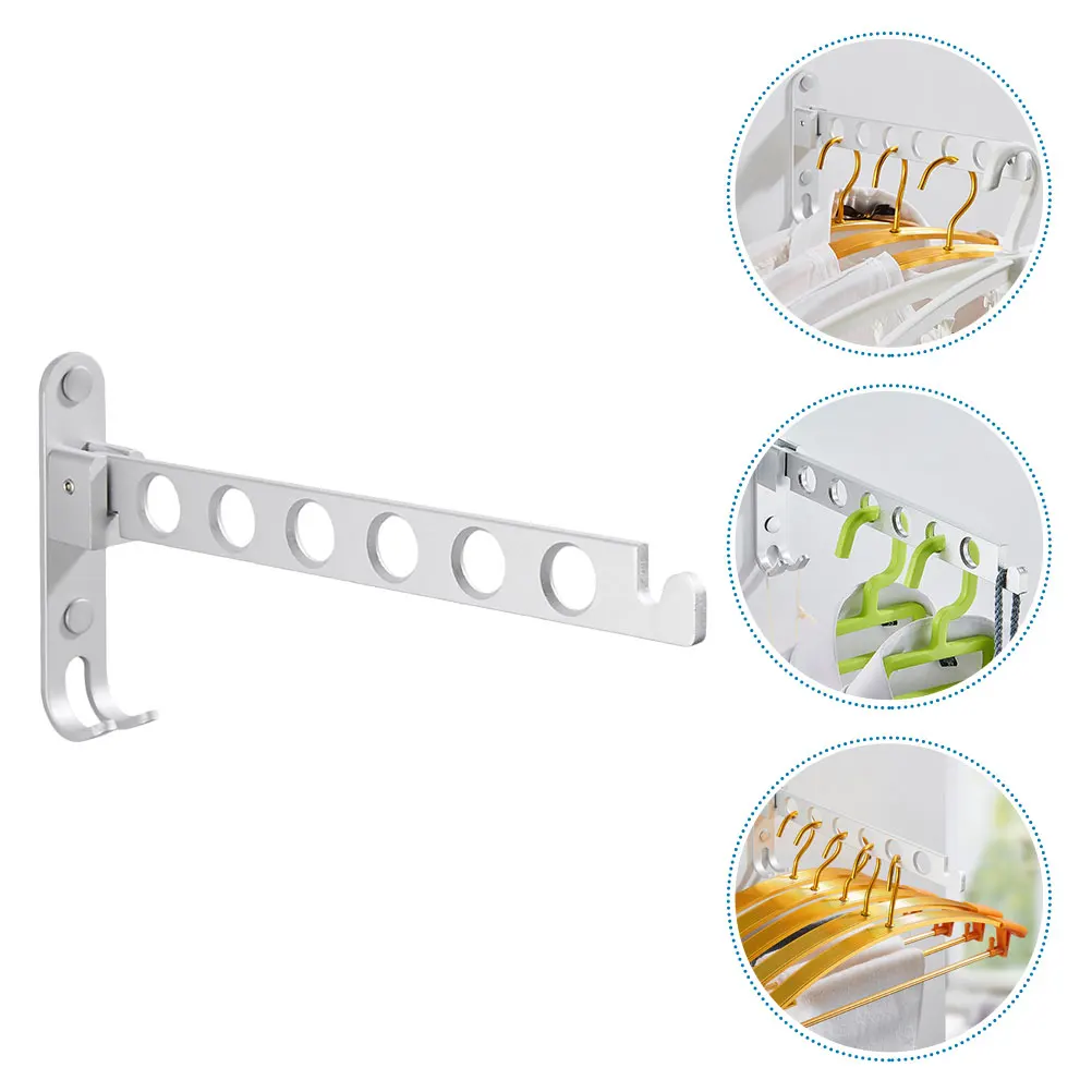 

Aluminum Alloy Wall Mounted Clothes Drying Rack Saver Hanger Holder Swing 90 Degrees Wardrobe Home ganizer Gift