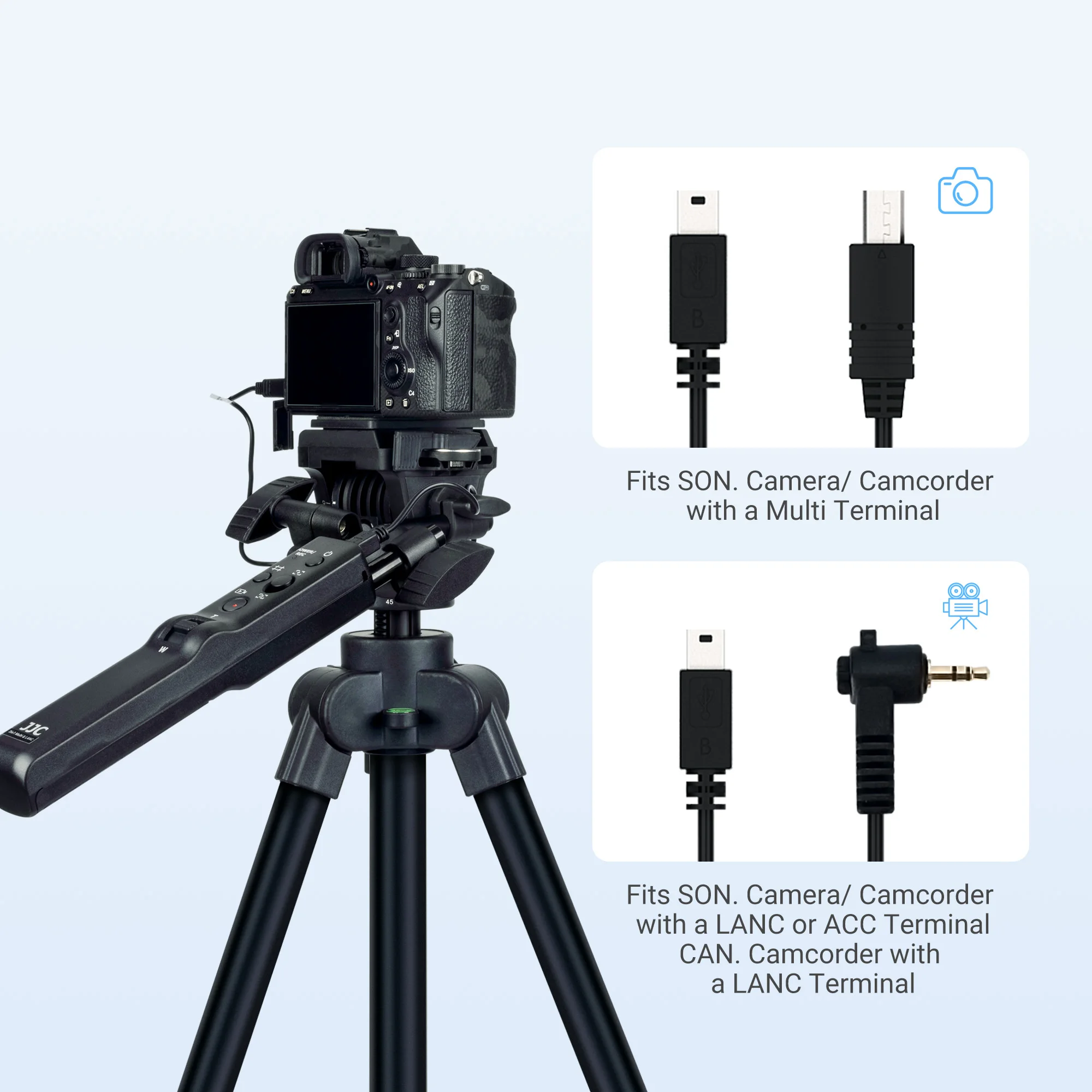 JJC Mutifunction Pan Bar Remote for Sony Camera/Camcorder with a Multi/ LANC Terminal and Canon Camcorder with a LANC Terminal