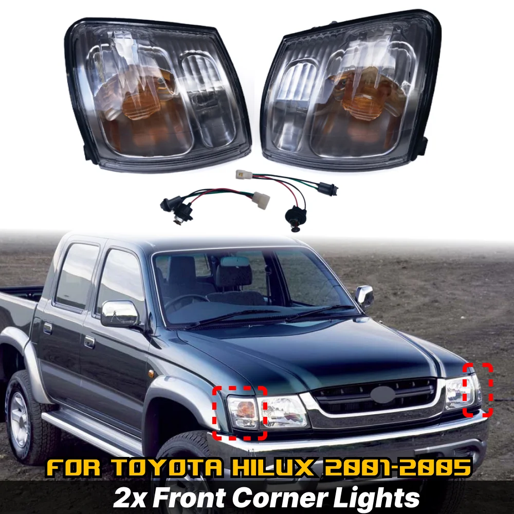 2x Car Corner Lamp Headlamp For Toyota Hilux 2001 2002 2003 2004 2005 Wide light Turn Signal lamp Front Corner Light Indicator