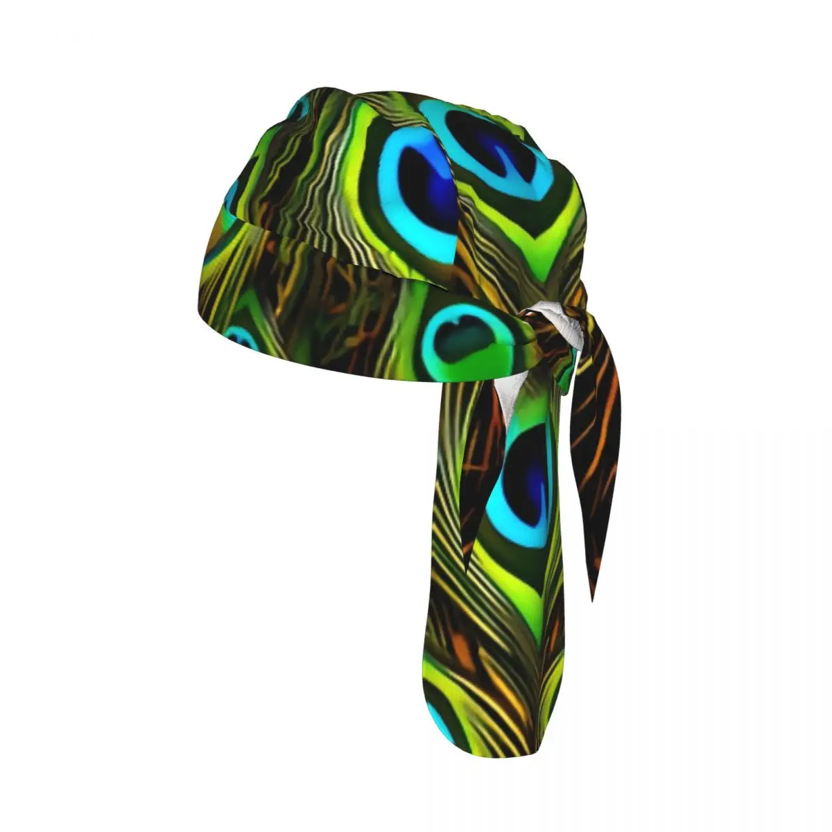 

Дышащая велосипедная головная повязка с узором в виде павлиньих перьев, быстросохнущая велосипедная шапка-шарф