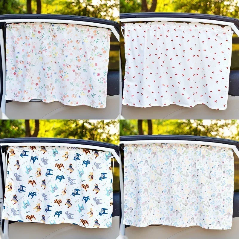 

Универсальная автомобильная шторка на присосках 55x68 см, новая, с мультяшным рисунком, для защиты от солнца и УФ-излучения, для детей и младенцев