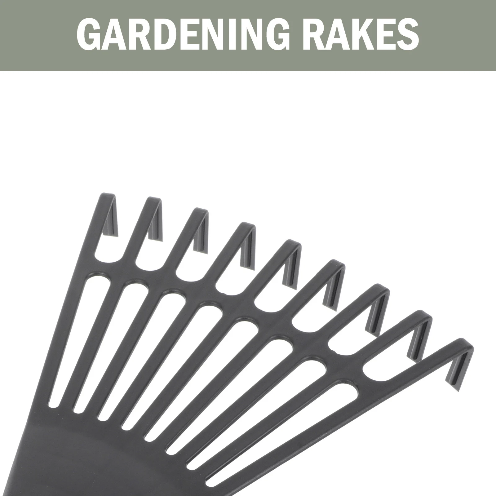 

2pcs Plastic Rakes Heavy Duty Gardening Tool Strong Grass Leaf Rake For Soil Loosening Fertilizer Mixing Yard Cleanup
