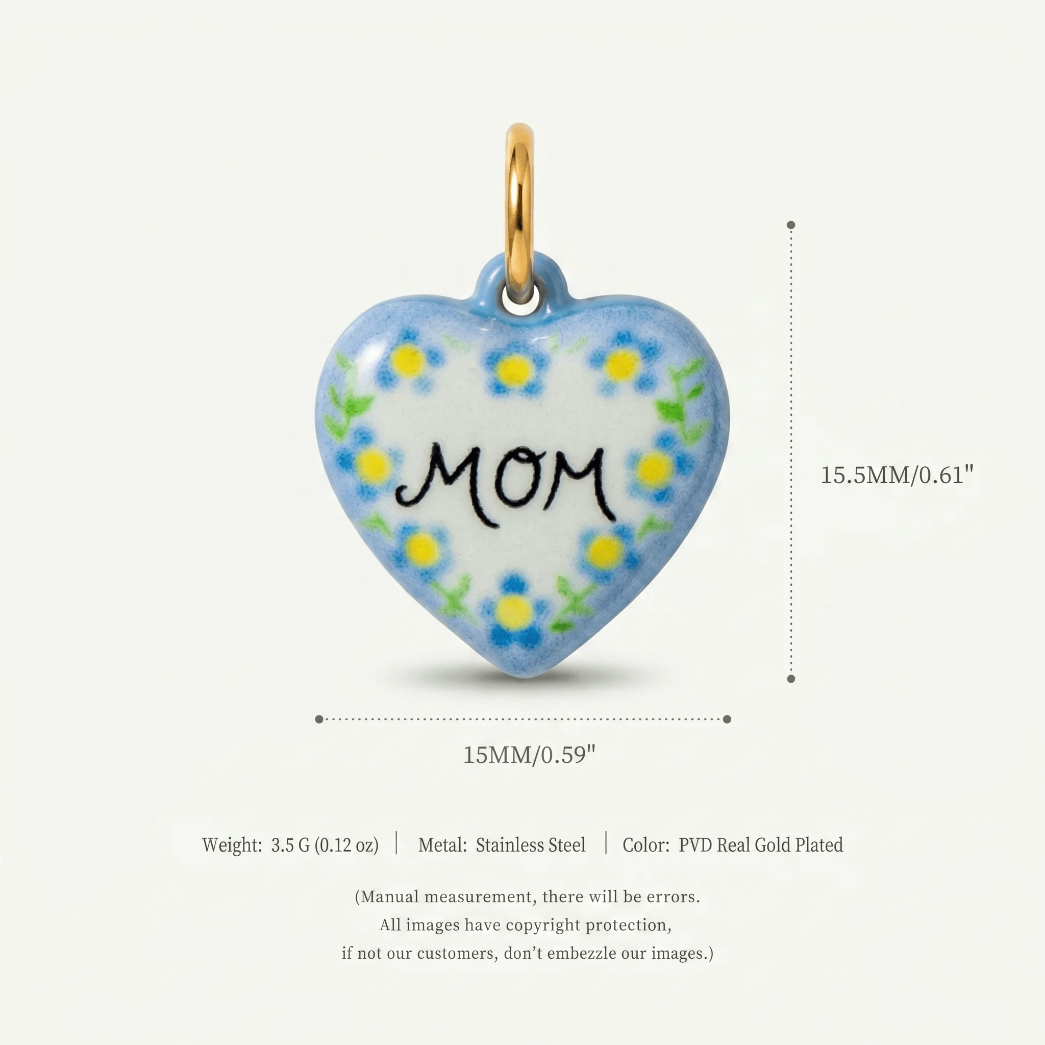 Neue romantische geometrische Liebesblumen-Schleifen-Pony-Igel DIY-Anhänger für Schmuck – Detail 5