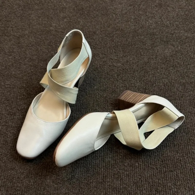 

Round Toe Shallow Mouth Slip-on Non-Slip High Heels Fashion Non-Slip Wear-Resistant High Heels