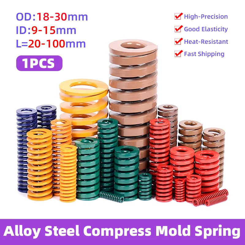 

Creamily 1Pcs Mould Die Spring Spiral Stamping Compression Spring Outer Diameter 18-30mm Inner Diameter 9-30mm Length 20-100m