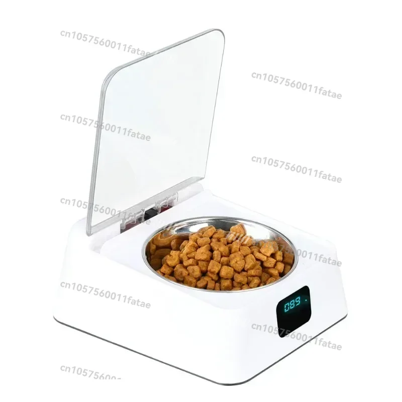 

Portable Cat and Dog Feeder，Bowl Automatic Open Lid Food Storage Container