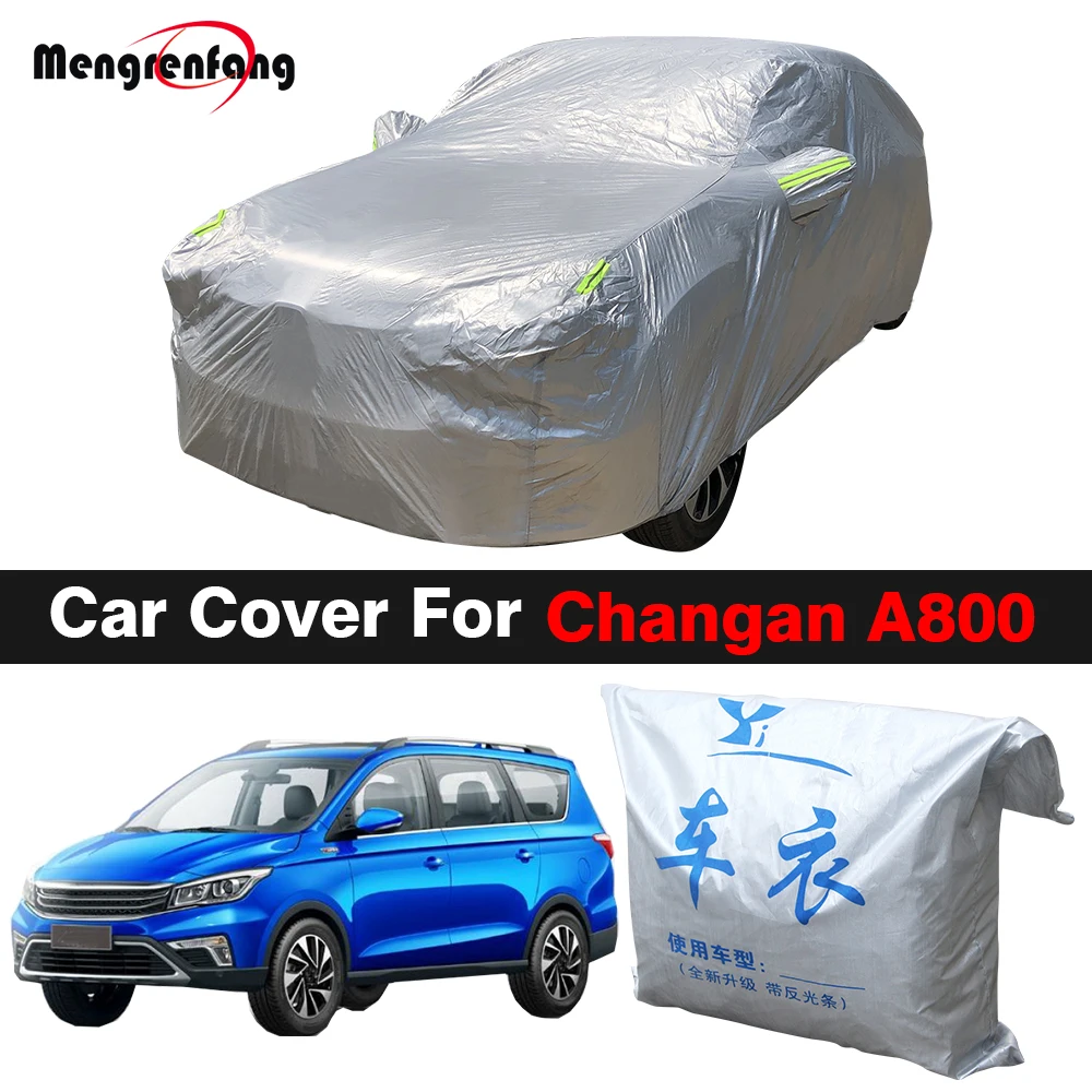 Car Cover Outdoor Summer Anti-UV Sun Shade Snow Rain Protection Auto Cover Windproof For Changan Linmax A800 Oshan Oushang A800