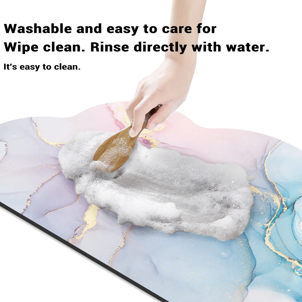 Diatomite Bath Mat Bathroom Foot Mats Absorbent Quick Dry Toilet Rug Shower Pad For Living Room Washable