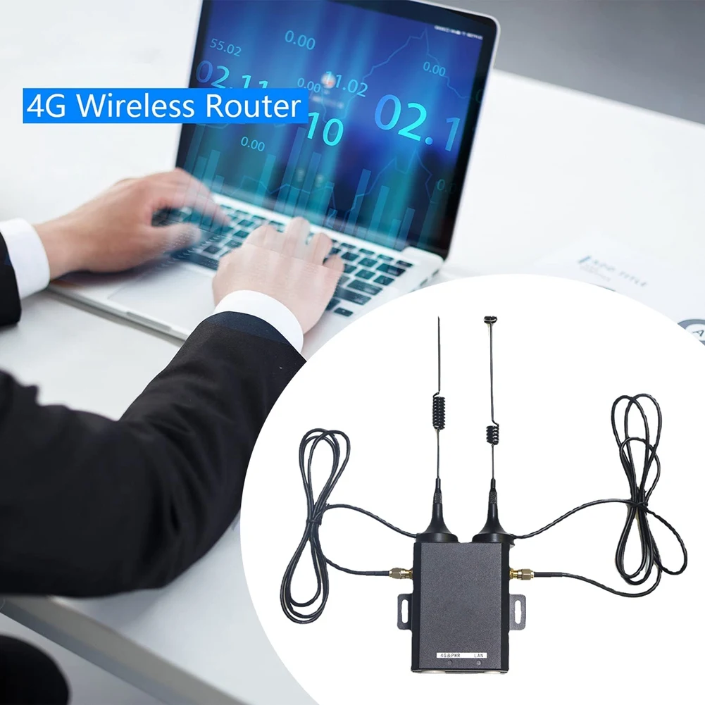 Y14AH927 Industrial Grade 4G Router 150Mbps 4G LTE CAT4 SIM Card Router with External Antenna Support 10 Wifi Users-EU