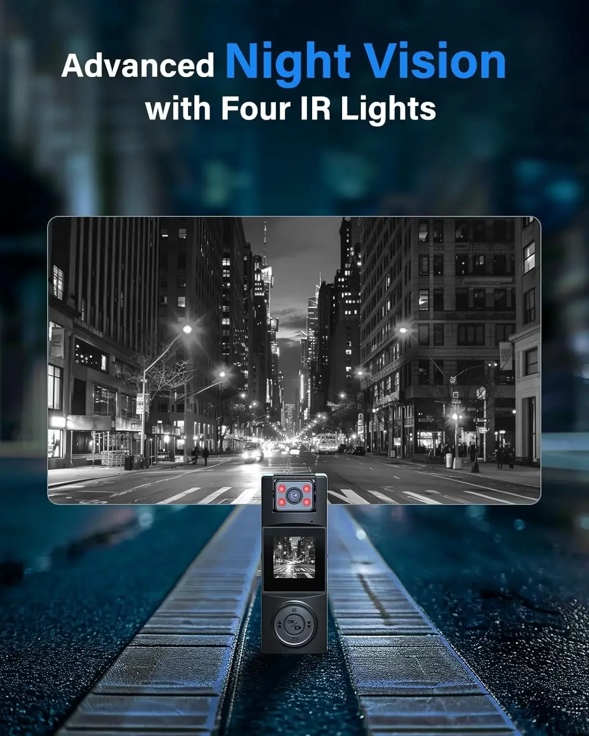 BOBLOV A23Pro Bodycam 180°Rotatable Lens 2K Small Camera Night Vision Mini Camcorders Car Mount for Cycling DVR Recorder