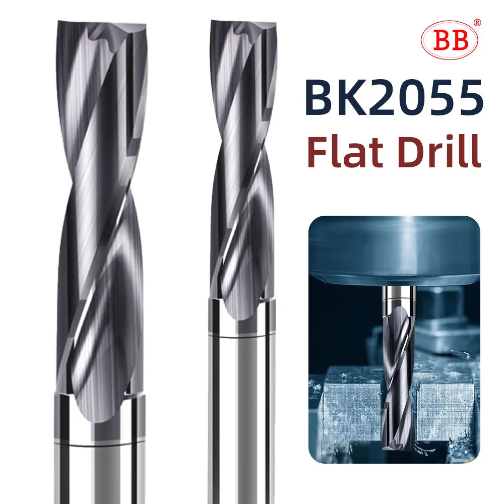 

BB Flat Drill 180 CNC Drilling Tool Inclined Surface Hole Making Coated Solid Carbide for Metal Steel Iron 0.5mm-10.7mm