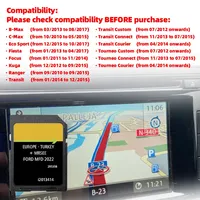 Newest for Ford MFD 2022 Navigation SD Card Europe Focus Fiesta C-Max Kuga B-Max Cover Spain Netherlands France