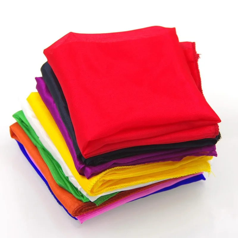 

45x45cm Magic Silk Scarf - Professional Thin Stage Prop for Magicians, Floating & Vanishing Trick Accessories 5pcs Pure Silk