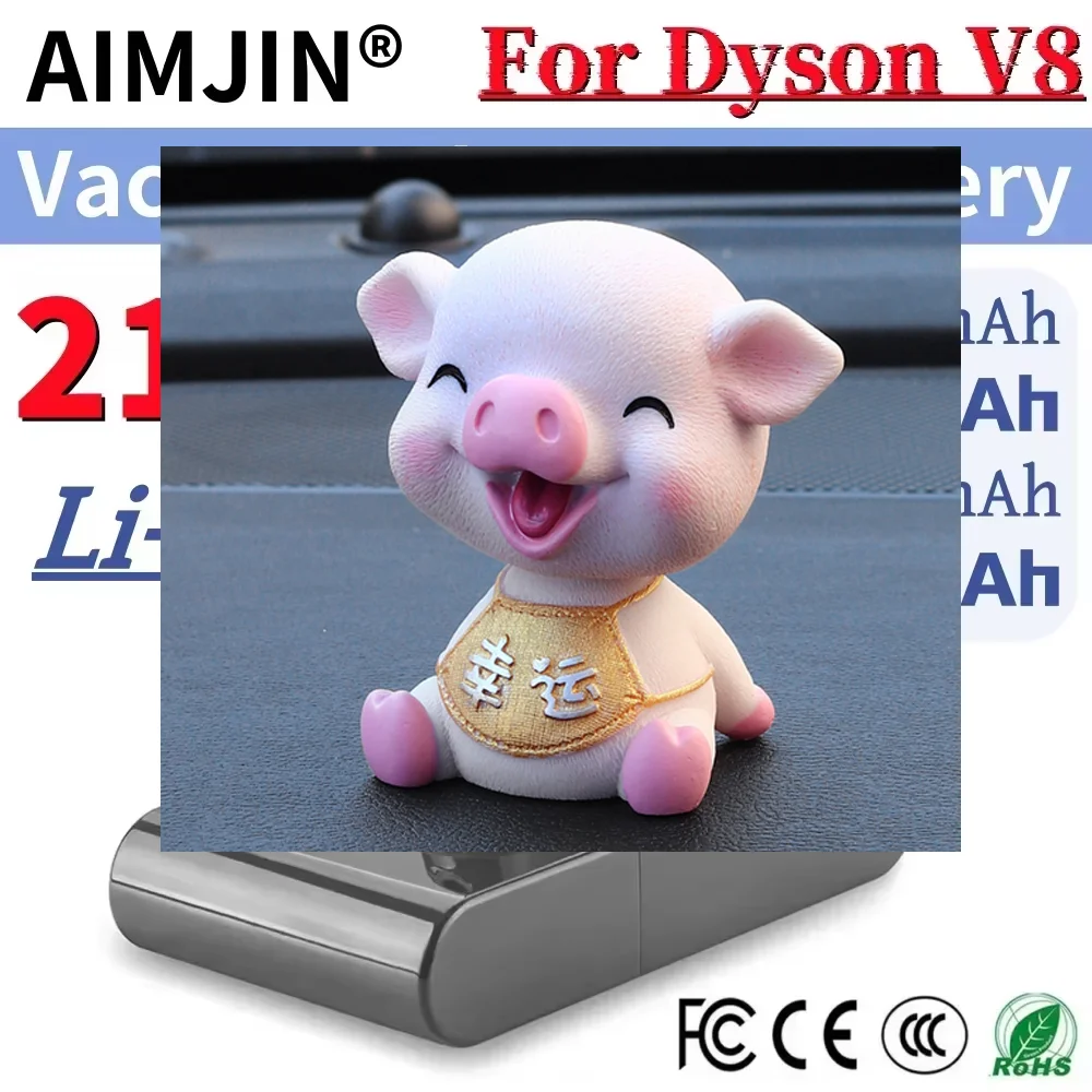 

4800mAh-12800mAh 21.6V For Dyson V8 Battery Absolute V8 Animal Li-ion SV10 Handheld Vacuum Cleaner series Rechargeable