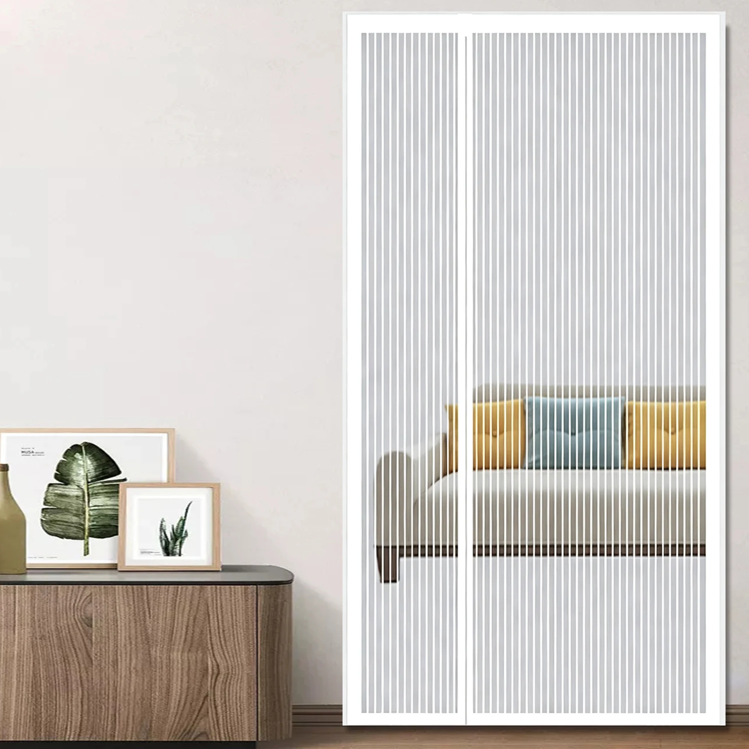 Magnetic Screen Door, Mosquito Net, Mosquito-Proof Door Curtain, Invisible Automatic Closing, Kitchen Living Room Partition Door