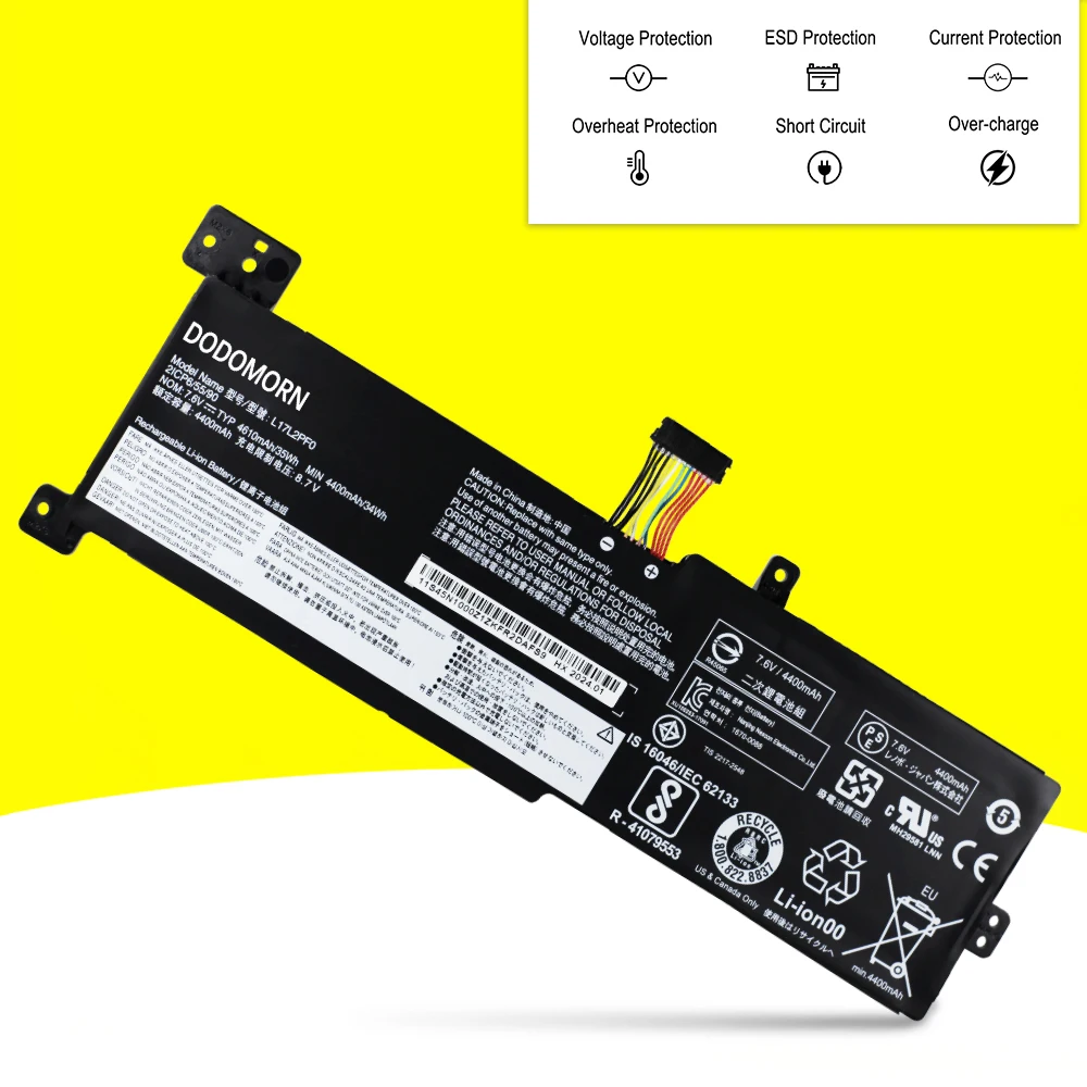 Imagem -03 - Bateria do Portátil para Lenovo Ideapad 330g 330 15arr 33015icn L17l2pf0 L17m2pf1 L17m2pf2 5b10q62138 5b10q62139 7.6v 35wh L17m2pf0