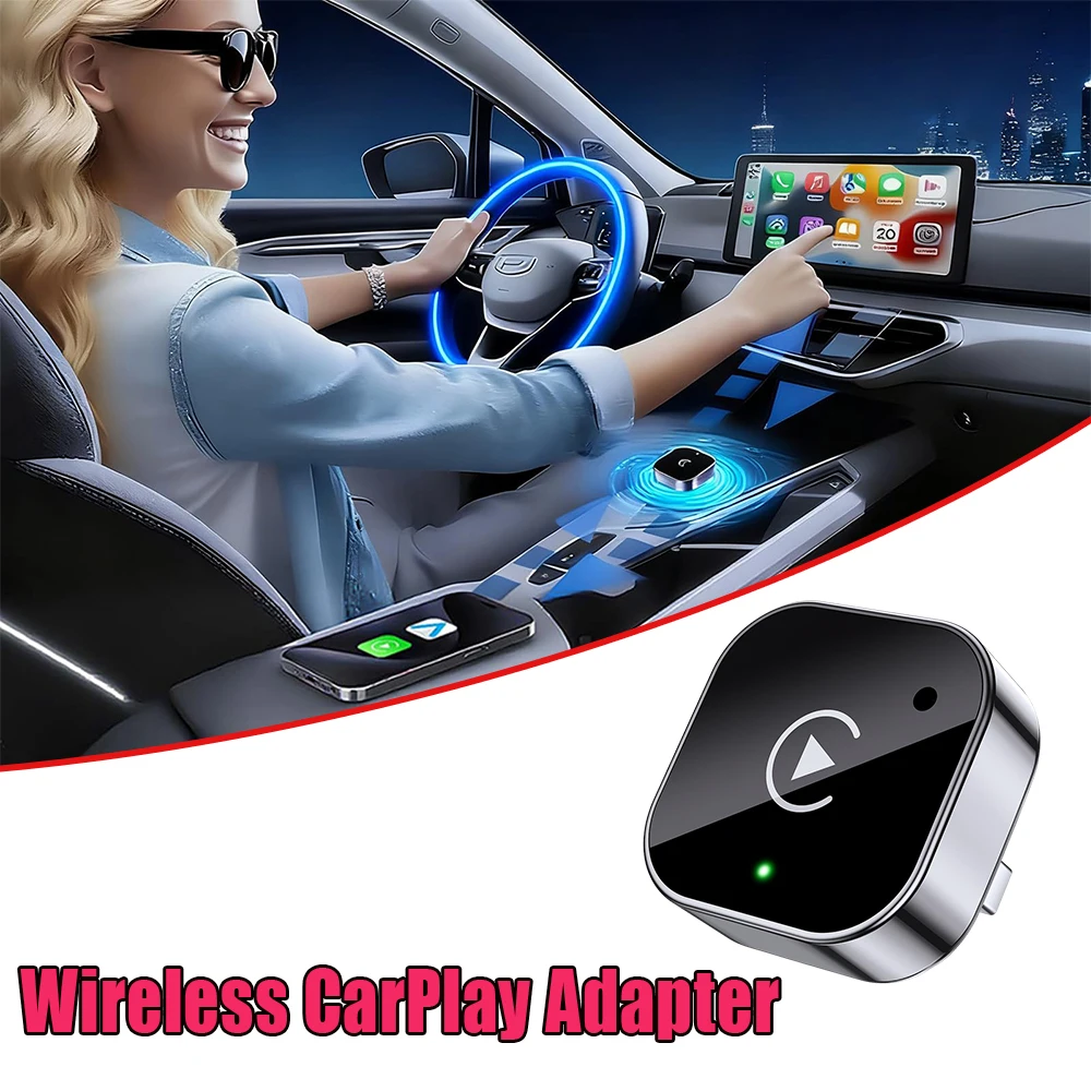 

Беспроводной адаптер CarPlay, двухканальный Bluetooth-приемник для автомобиля, переход с проводного на беспроводной Apple CarPlay, быстрая зарядка для iPhone