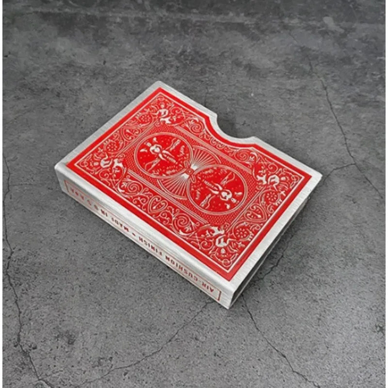 1mm t clipes de cartão de jogo de aço inoxidável truques mágicos acessórios adereços tigre cartão guarda clipe mágicos magia adereços ilusões