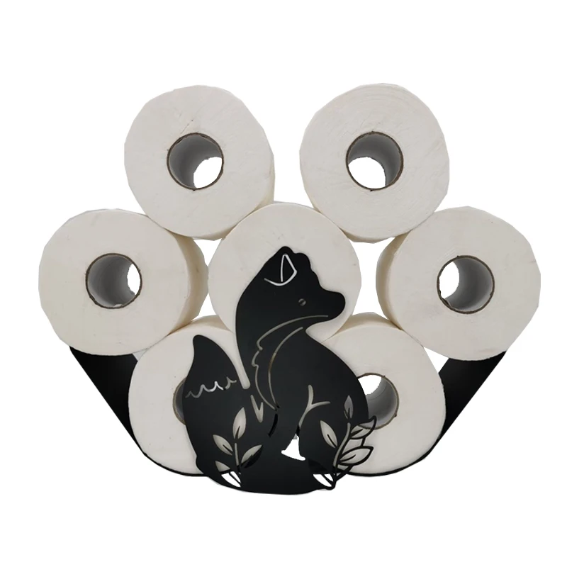 Metal Animals Rack Toilet Paper Holders Wall Mount Bracket Paper Roll Accessories Kitchen Bathroom Storage Racks Shelf Organizer