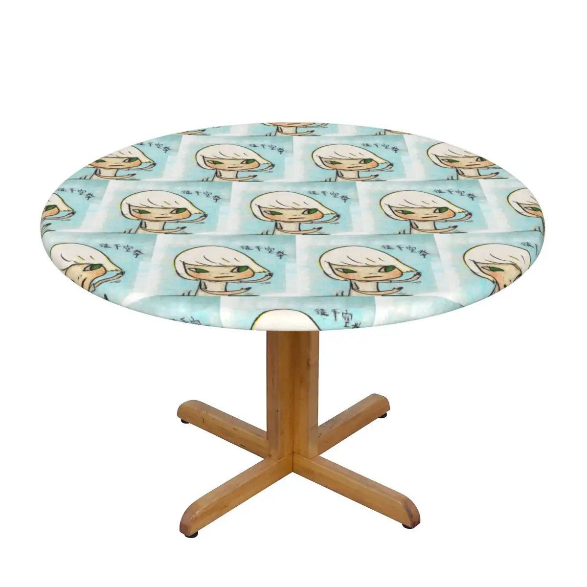 Copy Of Yoshitomo Nara Gypsy Song Waterproof Round Tablecloth Oilproof Table Cloth for Kitchen Events Dining Table Cover