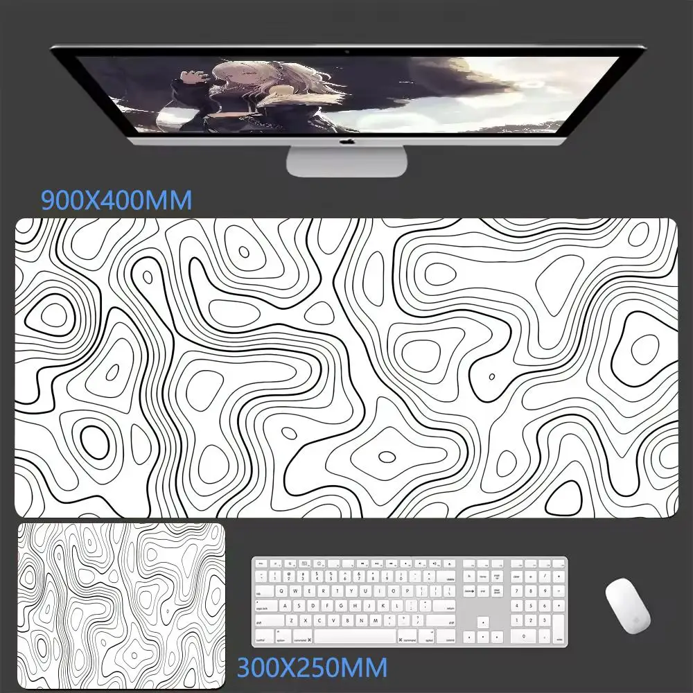 لوحة ماوس كبيرة للألعاب، مفرش ماوس كبير لألعاب الكمبيوتر، حافة مخيطة، حصيرة مكتبية قابلة للغسل وغير قابلة للانزلاق